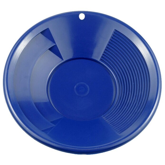 8" Blue Dual Riffle Gold Pan