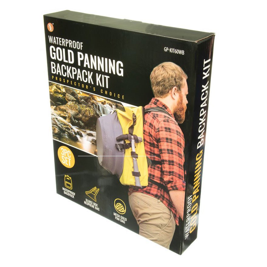3Pc Waterproof Gold Panning Backpack