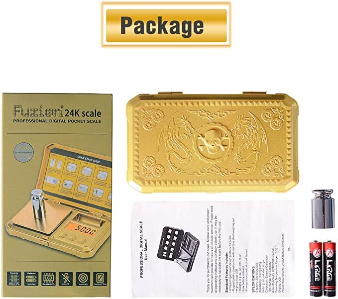 Fuzion - Special Edition - Gold Skull Digital Pocket Scale - 0.01 grams x 200 grams