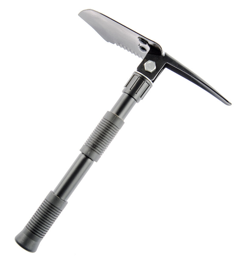 3-IN-1 Folding Gold Prospecting Pick with Shovel, Saw and Carrying Case