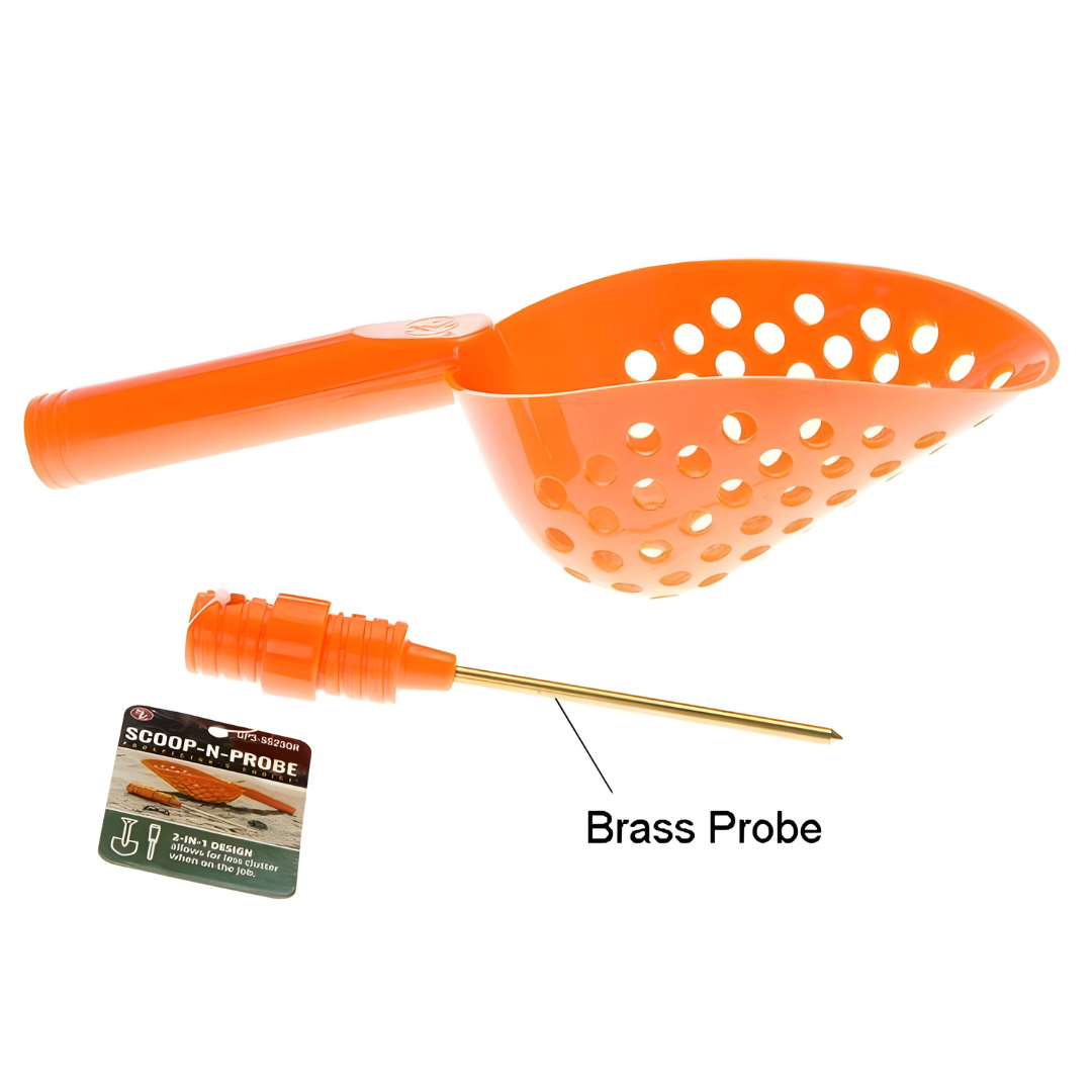 Scoop-N-Probe 14" Sand Scoop and Brass Probe - Orange