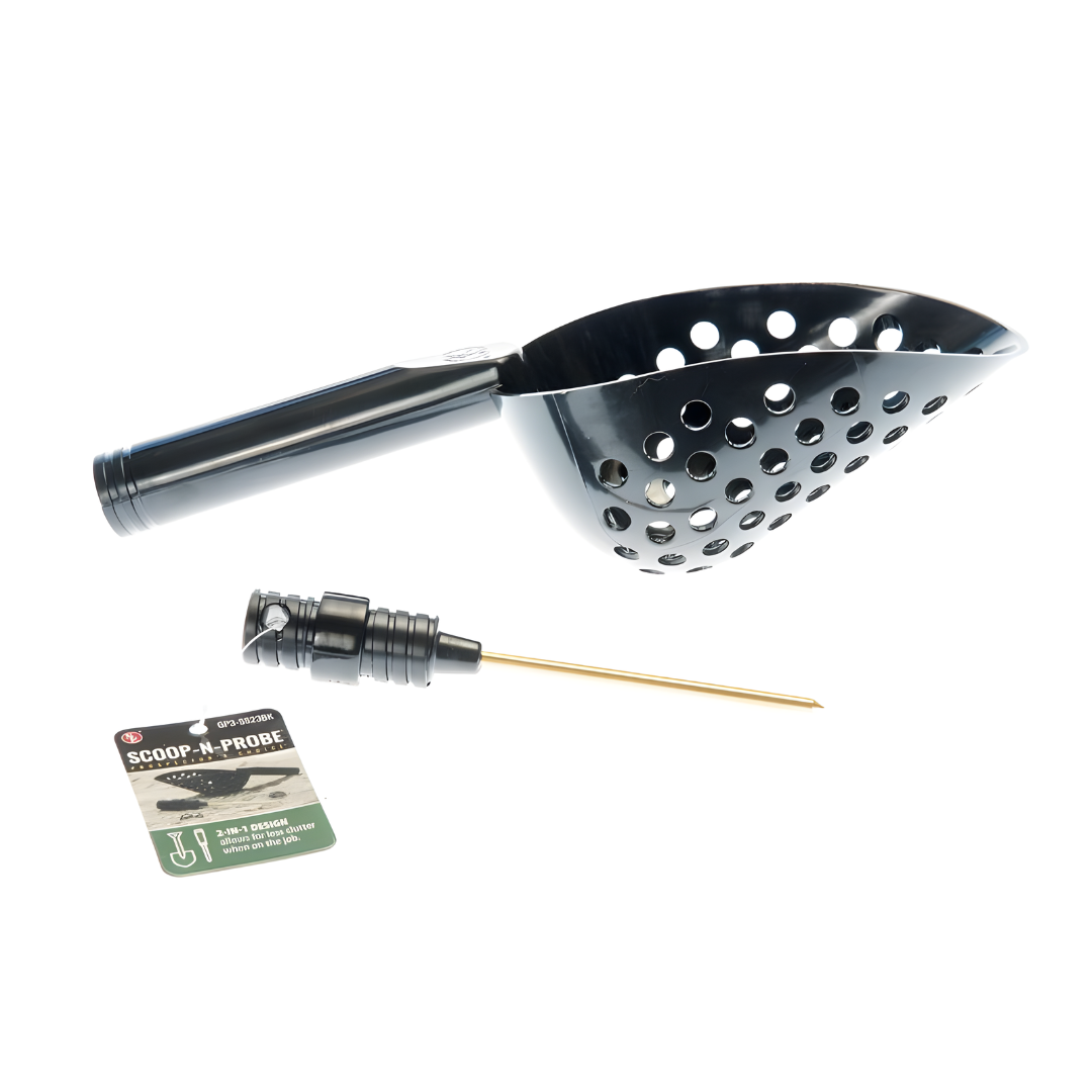 Scoop-N-Probe 14" Sand Scoop and Brass Probe - Black