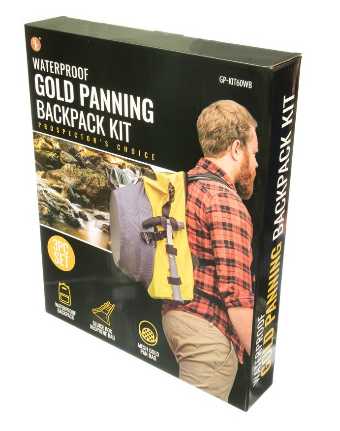 3Pc Waterproof Gold Panning Backpack