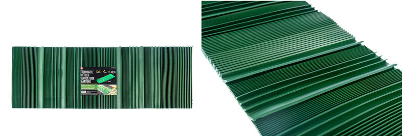 27" x 10" Trimmable Riffled TPR Sluice Box Matting - Green