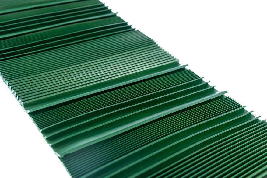 27" x 10" Trimmable Riffled TPR Sluice Box Matting - Green