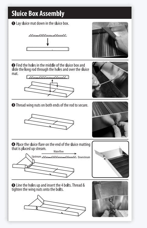 10" Aluminium Sluice Box with TPR Matting