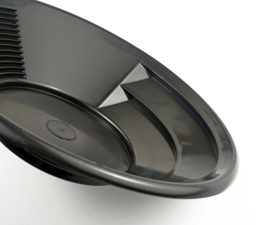 8" Black Dual Riffle Gold Pan