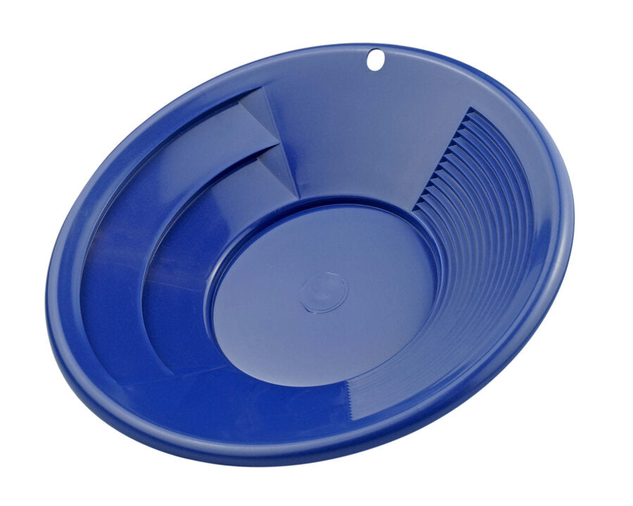 8" Blue Dual Riffle Gold Pan