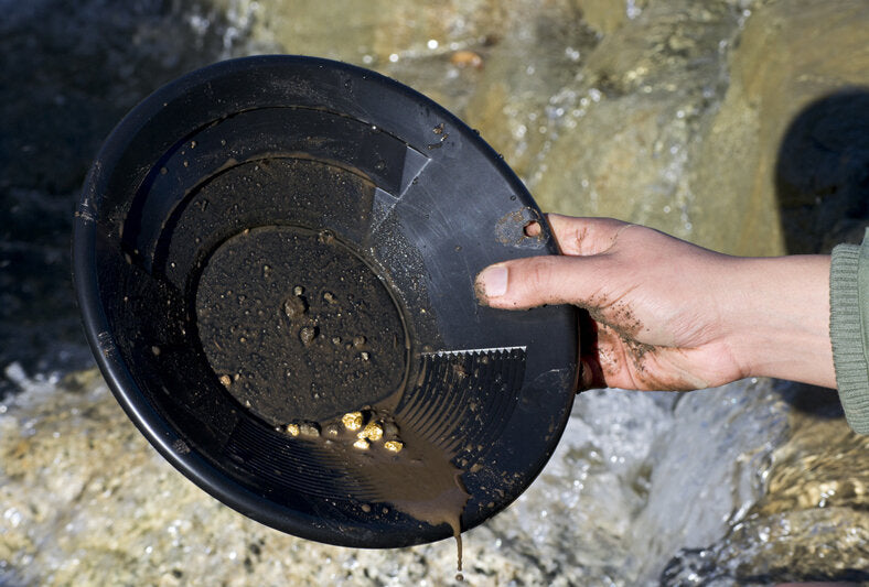 10" Black Dual Riffle Gold Pan