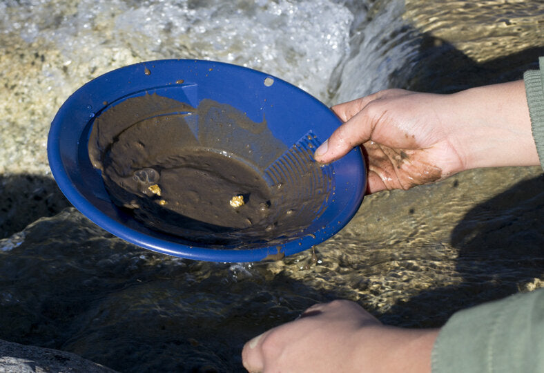 10" Blue Dual Riffle Gold Pan