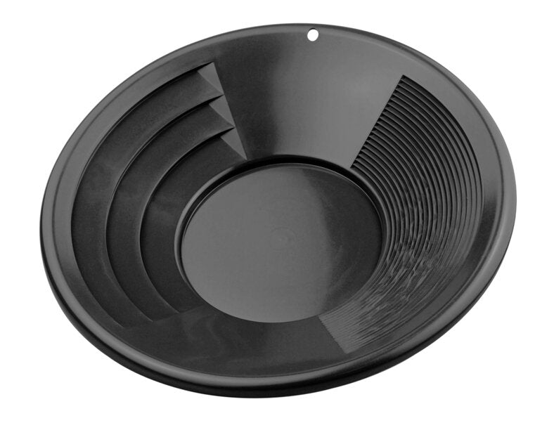 14" Black Dual Riffle Gold Pan