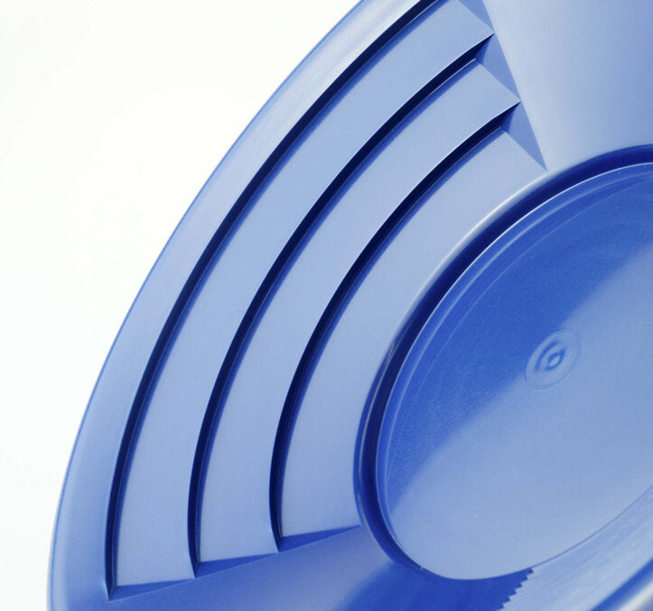 12" Blue Dual Riffle Gold Pan