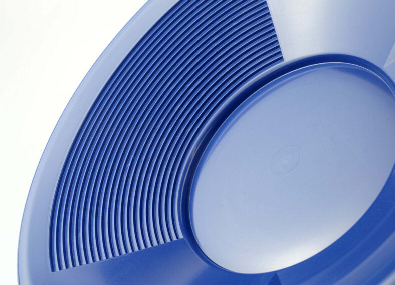 12" Blue Dual Riffle Gold Pan