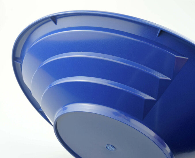12" Blue Dual Riffle Gold Pan
