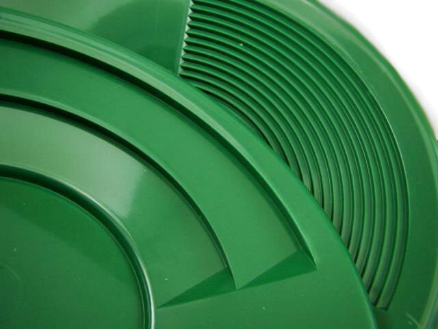 10" Green Dual Riffle Gold Pan