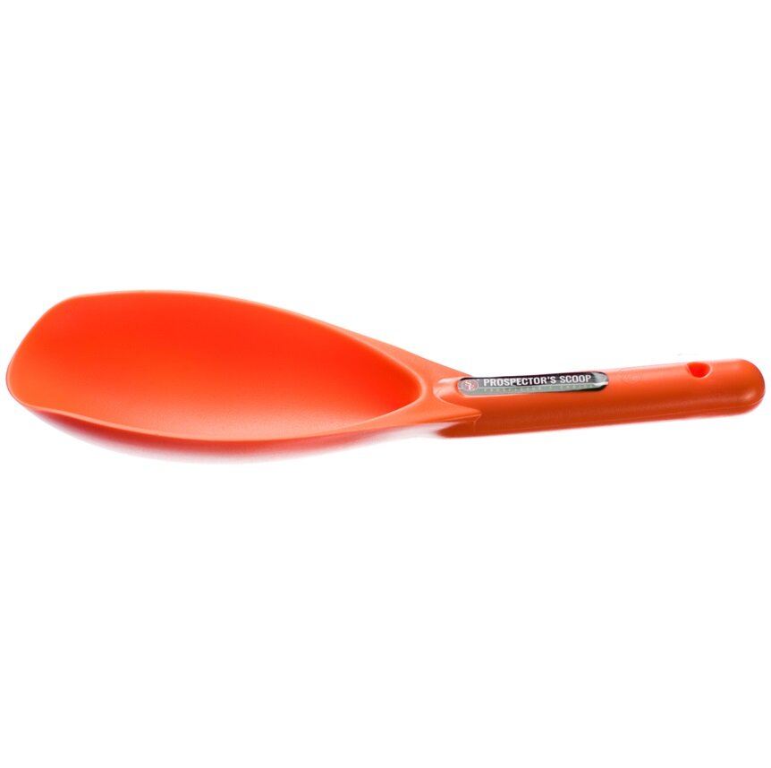 12.5" Heavy Duty Plastic Body Prospector's Scoop - Orange