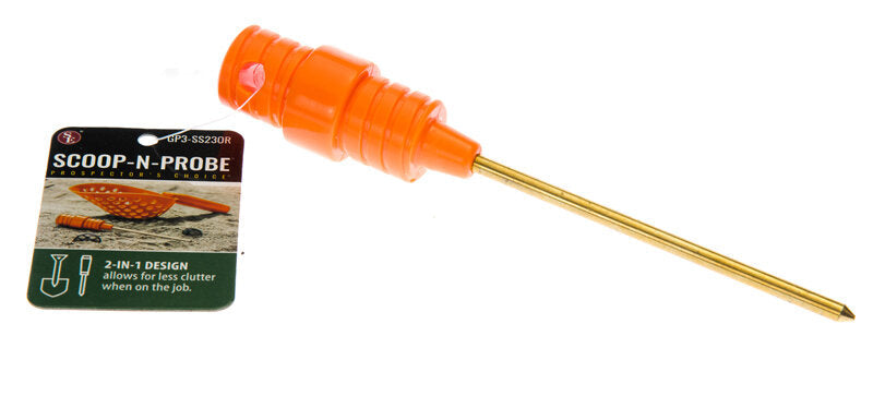 Scoop-N-Probe 14" Sand Scoop and Brass Probe - Orange