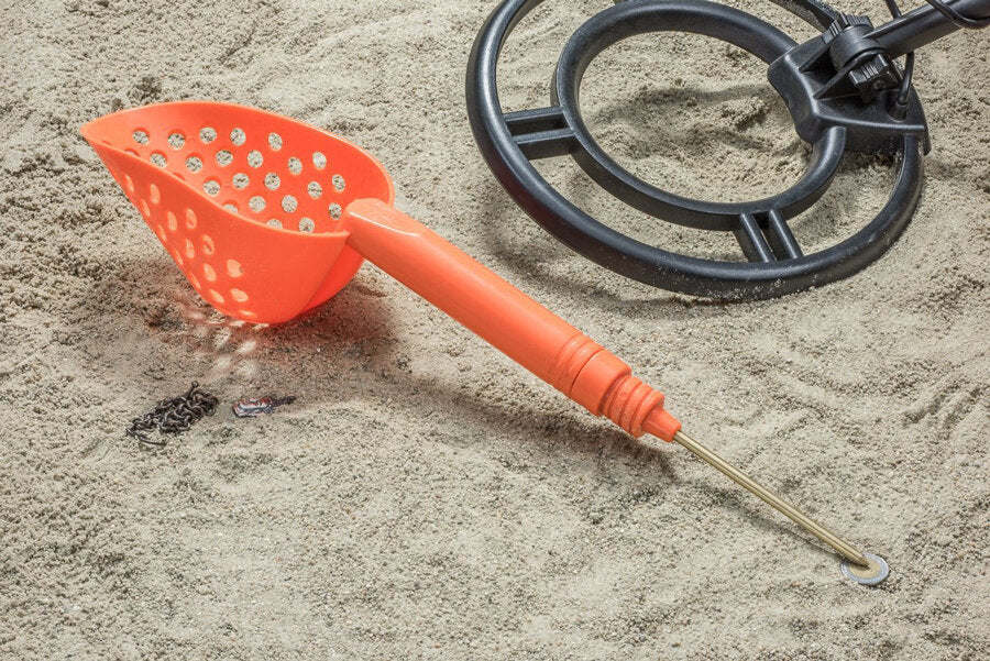 Scoop-N-Probe 14" Sand Scoop and Brass Probe - Orange
