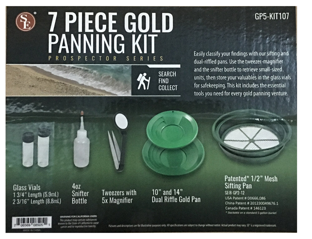 7Pc Gold Panning Kit
