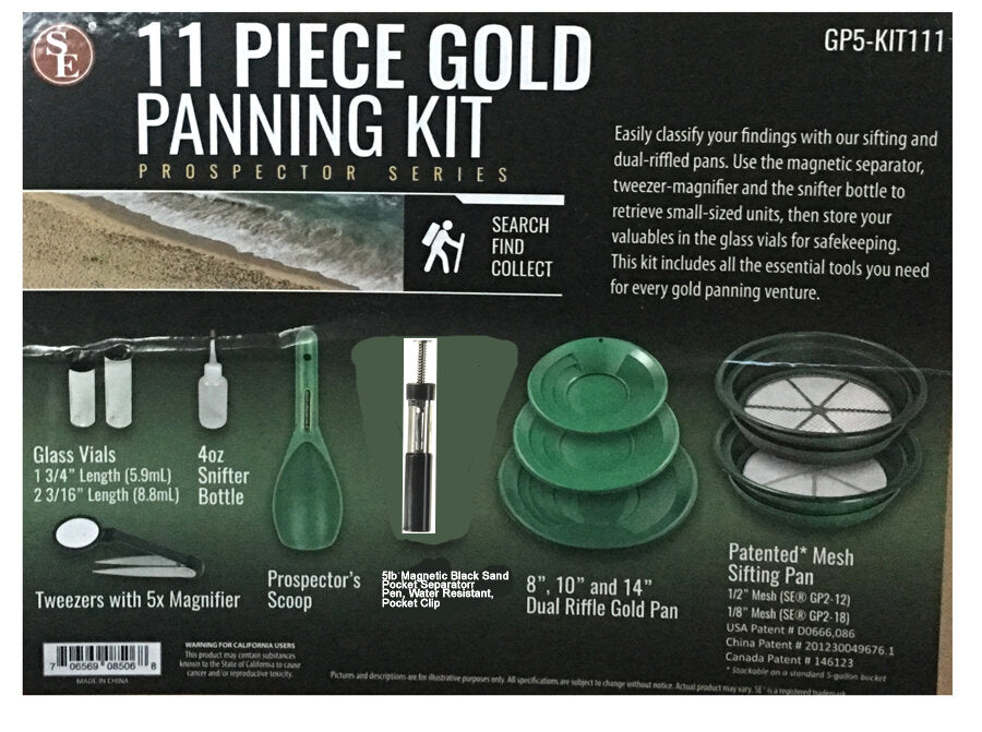 11Pc Gold Panning Kit