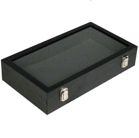 Glass Top Jewelry Display Box with Metal Latch (Fits 36pc & 24pc Gem Holders)