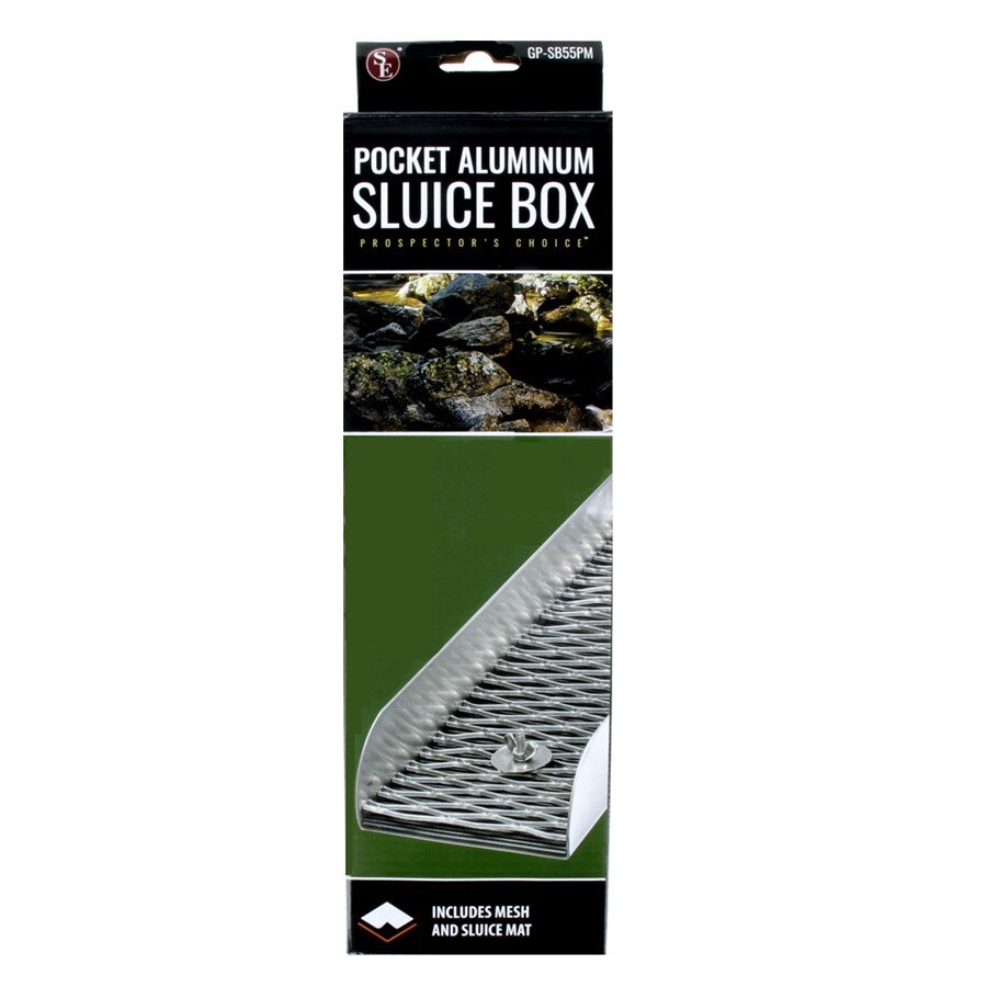 Pocket Aluminum Sluice Box with Ribbed Matting