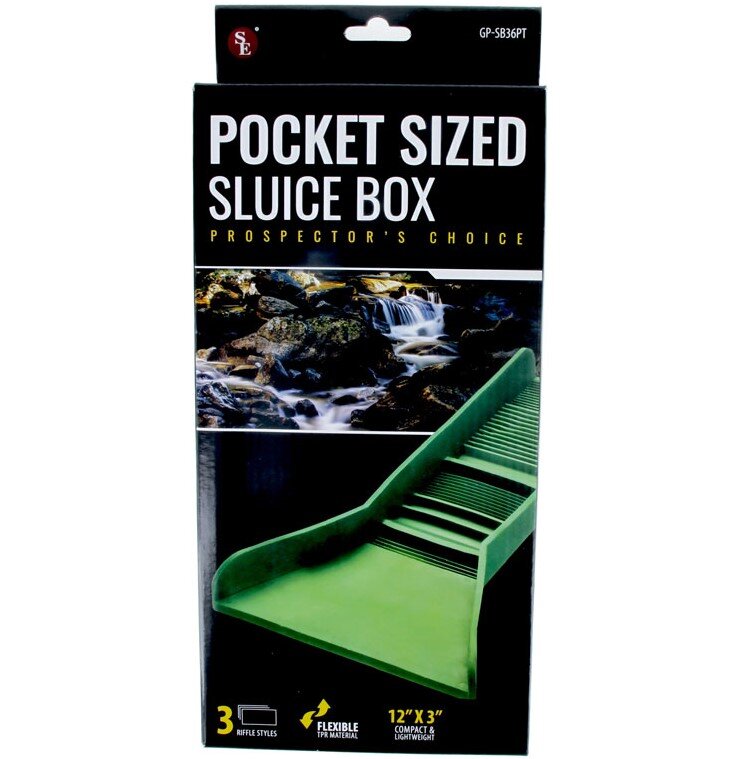 Pocket Sluice - Green TPR Plastic with Built in Mat