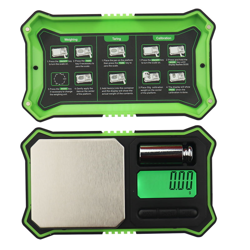 Fuzion - Green Digital Pocket Scale - 0.01 Grams X 200 Grams