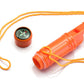 5-IN-1 Orange Survival Whistle with Lanyard