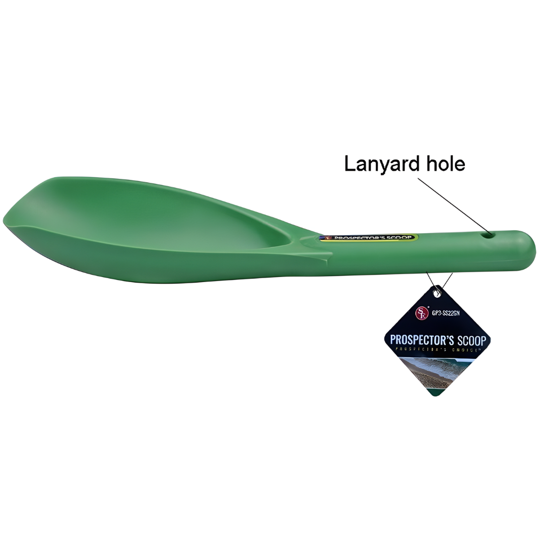 12.5" Heavy Duty Plastic Body Prospector's Scoop - Green