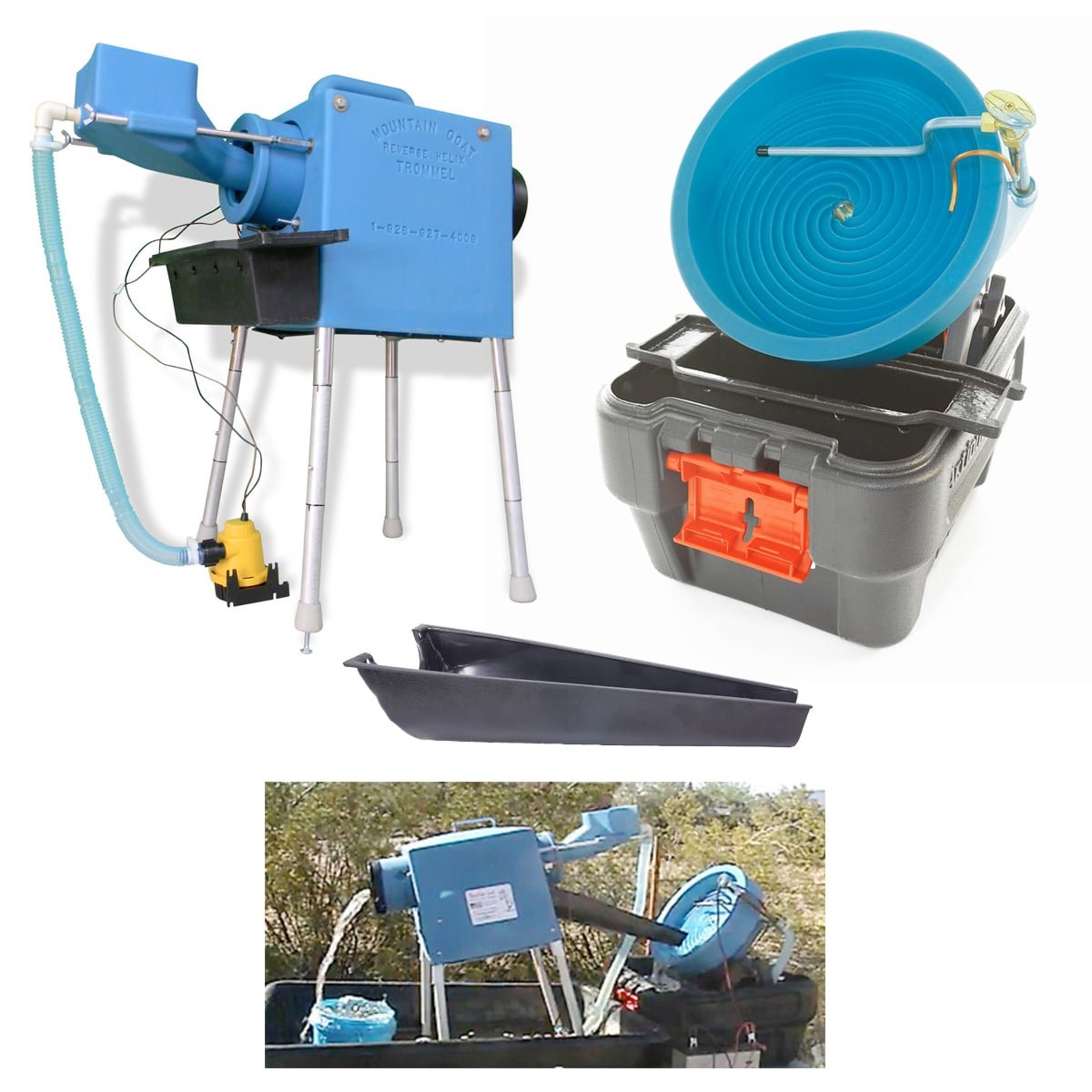 Mini Processing Plant - Mountain Goat Trommel & Desert Fox Gold Wheel