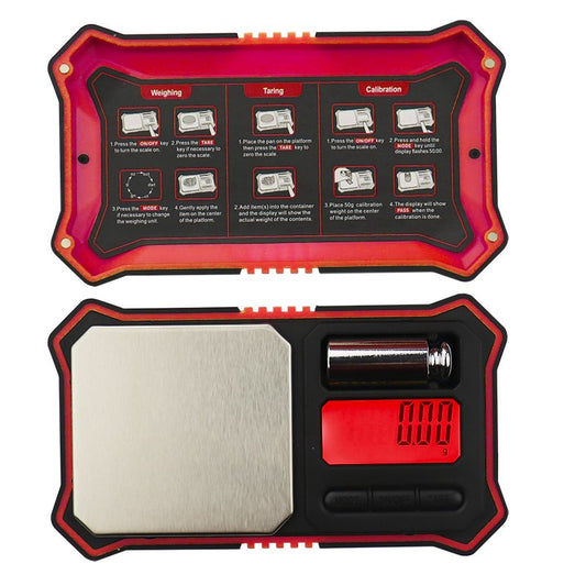 Fuzion - Red Digital Pocket Scale - 0.01 grams x 200 grams