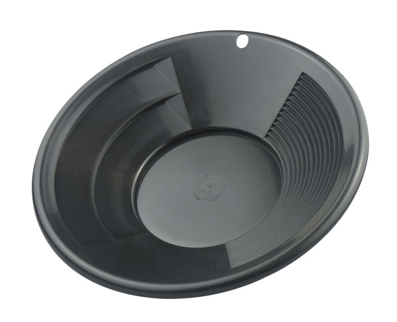 8" Black Dual Riffle Gold Pan