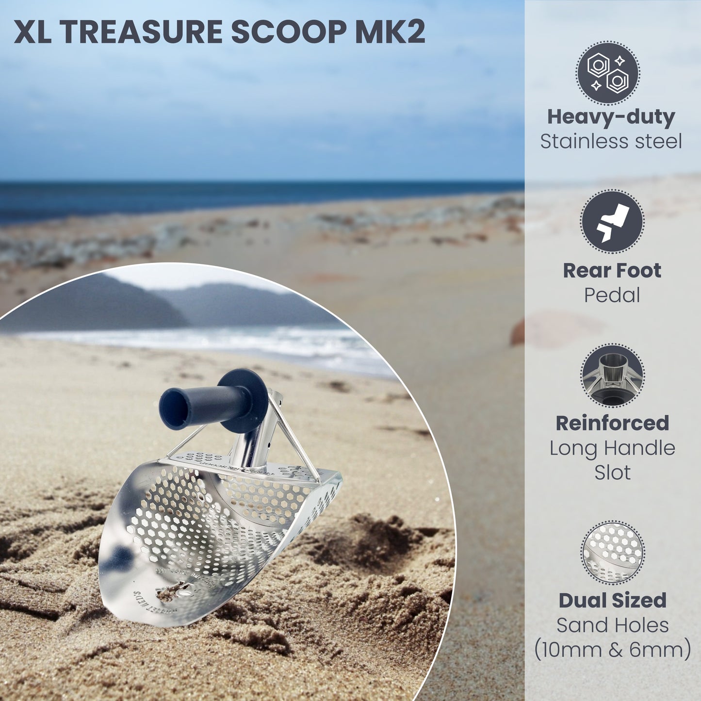 XL Treasure Scoop MK2 with Long Handle