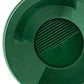 10" Triple Riffles Green Plastic Gold Pan