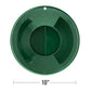 10" Triple Riffles Green Plastic Gold Pan