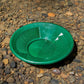 10" Triple Riffles Green Plastic Gold Pan