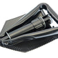 23" Premium Quality Black Tri-Fold Serrated Shovel w Carry Case