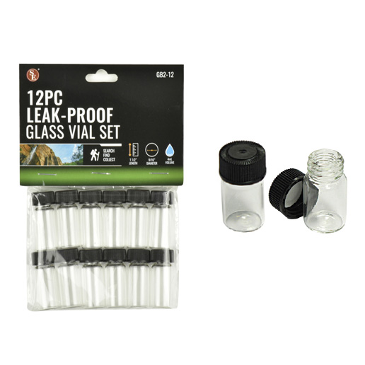 12Pc - 4ML Leak Proof Glass Vials