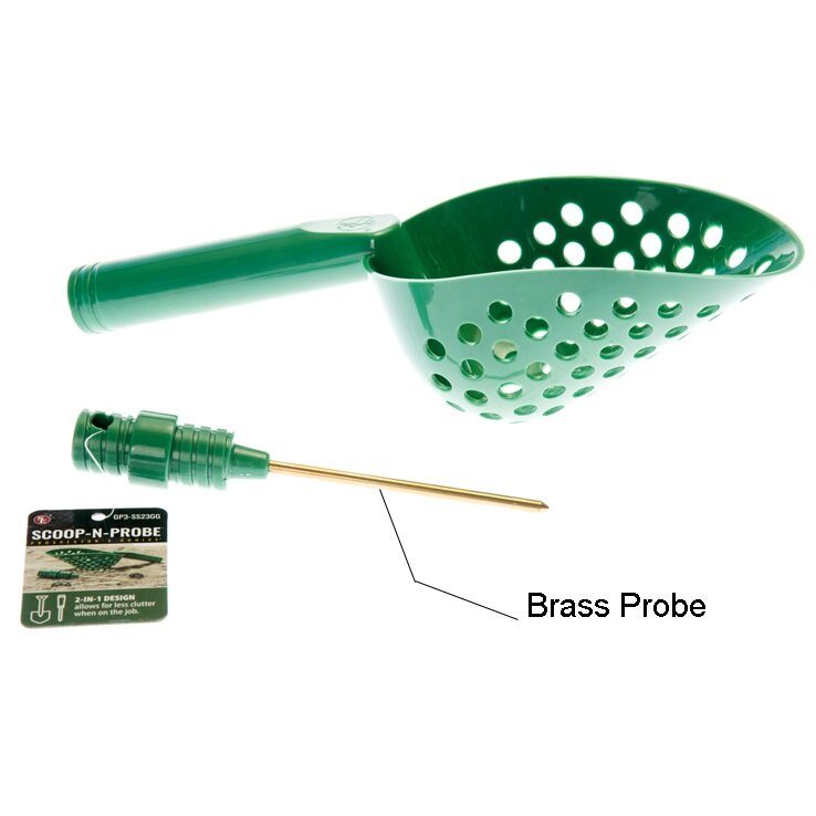 Scoop N Probe 14" Sand Scoop and Brass Probe (Choose Your Colour)