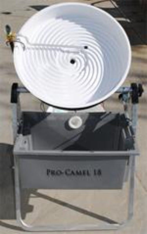 Pro Camel 18" Automatic Spiral Wheel Gold Panning Machine ready for use in the mine site