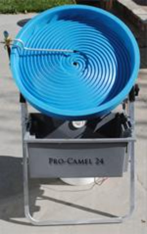 Pro Camel 24" Automatic Spiral Wheel Gold Panning Machine ready for use at the mine site